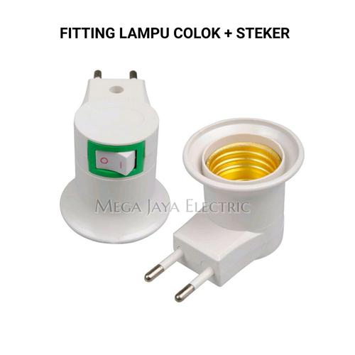 Jual FITTING LAMPU COLOK E27 + STEKER ON OF / FITTING LAMPU TIDUR E27 ...