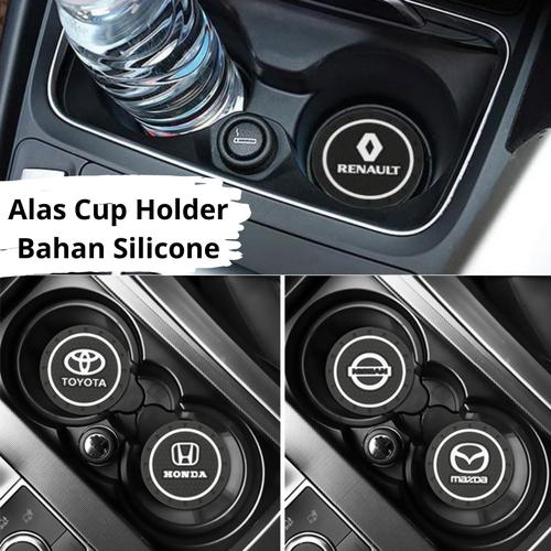 Promo Alas Gelas Mobil Bahan Silicone Silikon Alas Cup Holder Logo 2Pcs