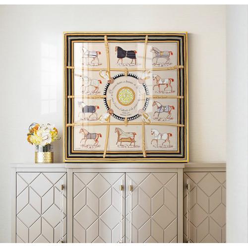 Jual Lukisan Dinding Wall Decor Mewah Modern Herms Metal Frame H Horse 60x60cm Jakarta Barat