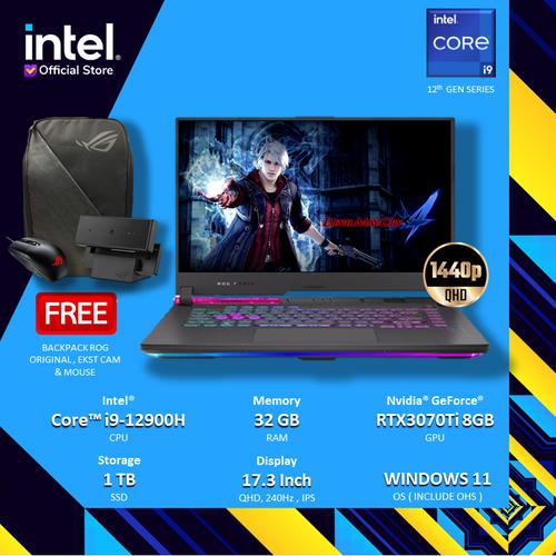 Gambar ASUS ROG G733ZW- I9 12900H 32GB 1TBSSD RTX3070TI 8GB W11 17.3QHD 240HZ - Non Bundle dari Intel Gaming ID Jakarta Utara Tokopedia