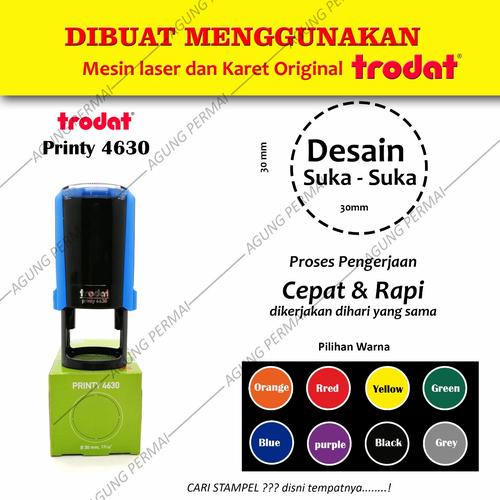 Sello Automático 3 Cm De Diámetro Trodat 4630 Personalzado | Envío gratis