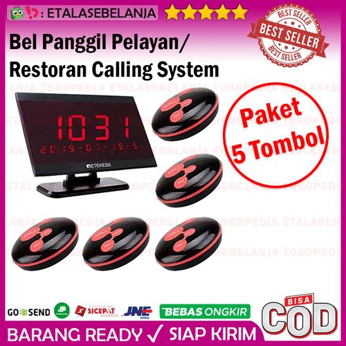 Gambar Bel Panggil Pelayan Restaurant Calling System 1 Display 5 Call Button dari EtalaseBelanja Jakarta Pusat Tokopedia