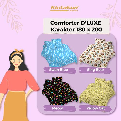 Gambar Kintakun Comforter Only / Tanpa Sprei King 180 Dluxe Microtex - Bee Blue dari Kintakun Sprei Bedcover Tokopedia