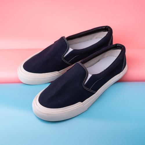 navy canvas shoes