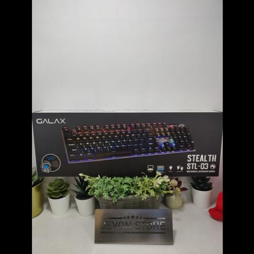 Jual Galax Stealth STL03 Blue RGB Mechanical Keyboard Switch Biru 104