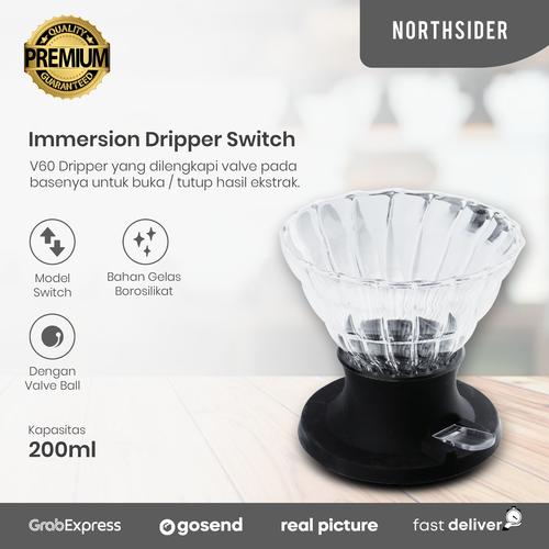Jual Immersion dripper switch 200ml v60 glass clever drip kopi YRP