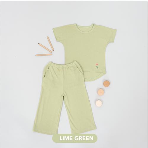 Gambar Mooi Setelan Anak Perempuan Kulot Alice Set Lime Green - 1 Years dari Mooi Official Jakarta Utara Tokopedia