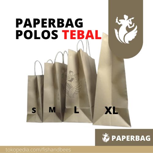 Gambar PAPERBAG POLOS COKELAT TEBAL BAHAN PAPERCRAFT 125gram - S dari Fish and Bees Kota Tangerang Tokopedia