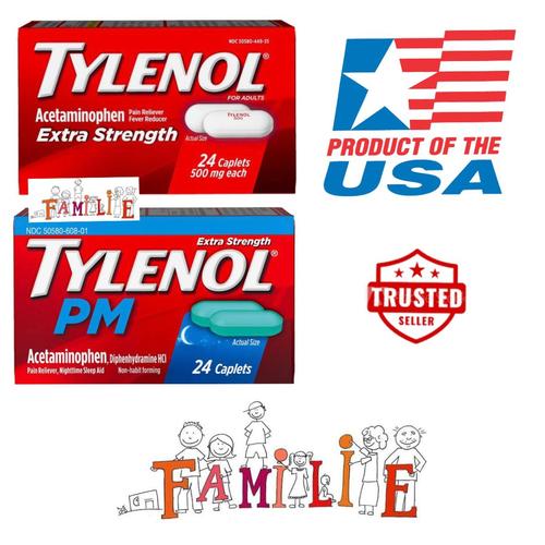 Jual Tylenol Extra Strength 100 USA Origin (cek varian) Extra