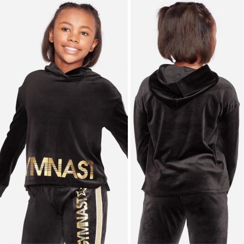 JUSTICE Velour Sports Sweater Hoodie 