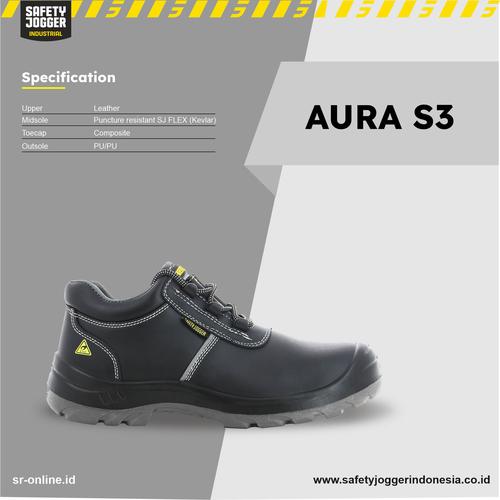 Jual Sepatu Safety Safety Jogger Aura S3 Hitam, 40 Jakarta Pusat