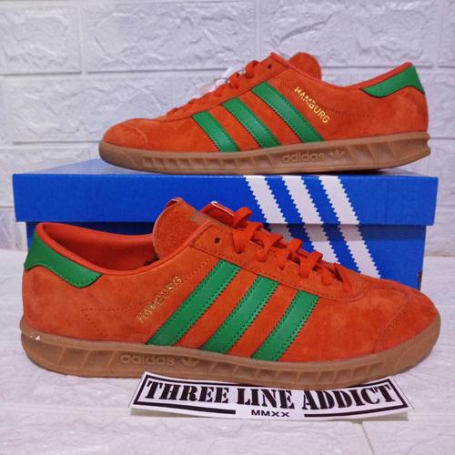 Jual Adidas Hamburg Orage green - Kab 