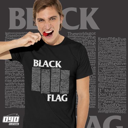 Jual KAOS MUSIK OYO Black Flag Logo Ty 