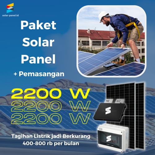 Jual Paket PLTS 2200 W Solar Panel PV 2,2 KWp VA Wp Tenaga Surya ...