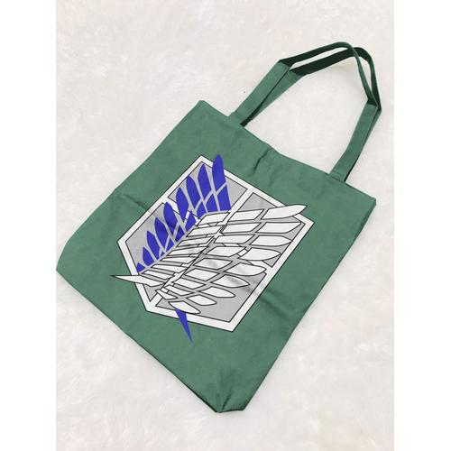 Jual Totebag SNK green Anime Manga AOT SNK Attack On Titan Tas Wibu ...