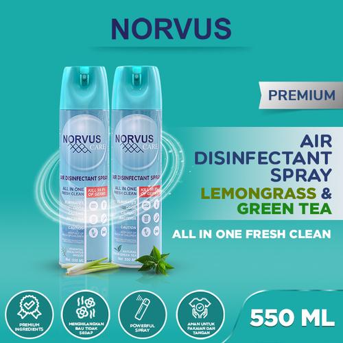 Gambar Lemongrass & Green Tea Air Disinfectant Spray 2x 550ml - NORVUS dari Norvus Indonesia Jakarta Barat Tokopedia