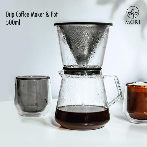 MORI Drip Coffee Pot Stainless Filter 