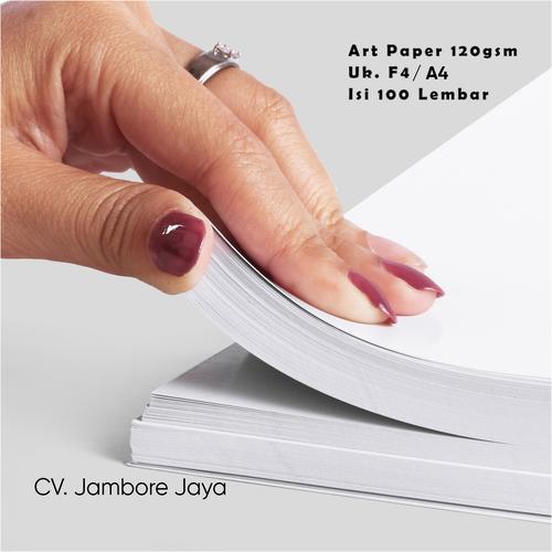 Jual Kertas Art Paper Kertas Glossy 120 GSM / 120 Gram F4 / A4 A4, 50