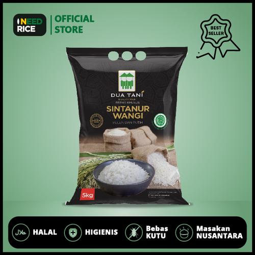 Gambar Beras Dua Tani Pandan Wangi Sintanur 5 Kg dari ineedrice_id Tokopedia