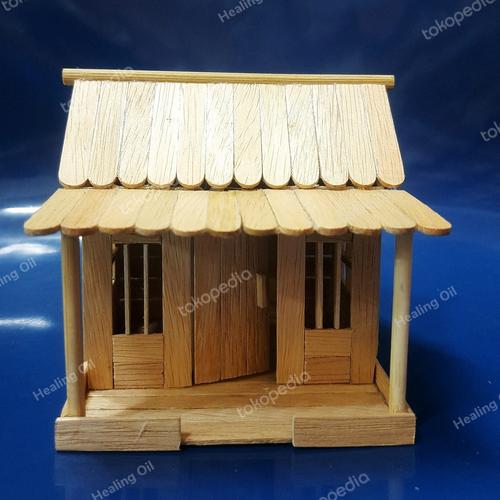 Gambar Rumah Adat Miniatur dari Stik Es Krim Keren dari Healing Oil Jakarta Utara Tokopedia