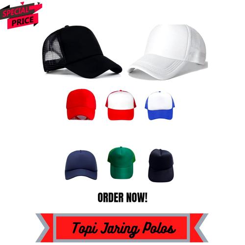 Gambar Topi Pria Wanita Jaring Trucker Hat Polos - Navy dari Hmstorebdg Kab. Bandung Tokopedia
