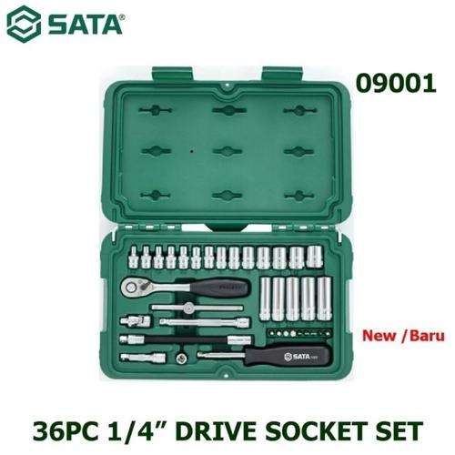 Jual Socket Set 1/4" Sata 09001, 36 Pc 1/4" Dr. Socket Set 6.3 MM ...