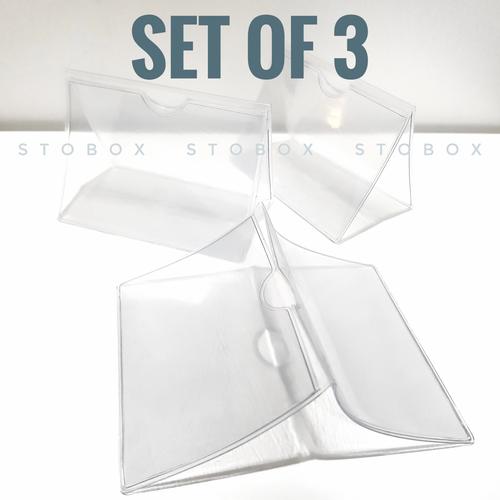 Jual SOFT CARD CASE B8 DOUBLE PAGE TEMPAT KARTU TAP DAISO TRANSPARAN