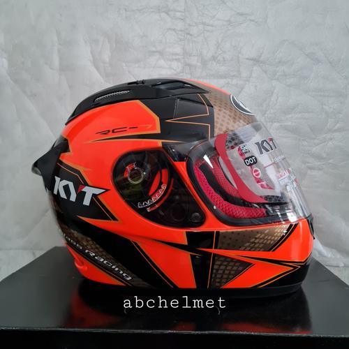Jual Helm KYT RC7 #16 Red Fluo Orange Stabilo Kota Surakarta