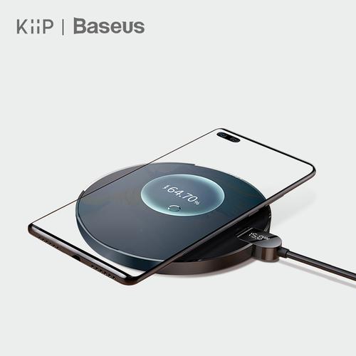 Gambar BASEUS WIRELESS CHARGER DIGITAL LED FAST CHARGING PAD QUICK CHARGE 15W - Hitam dari KIIP Official Store Kota Tangerang Tokopedia