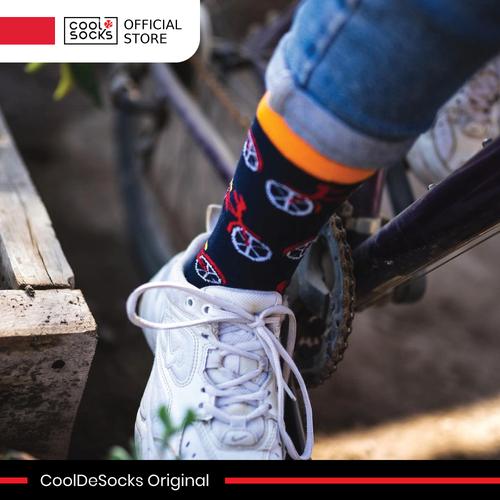 Gambar CoolDeSocks Original | Kaos Kaki Fashion - Bicycle Orange dari CoolDeSocks Official Jakarta Barat Tokopedia