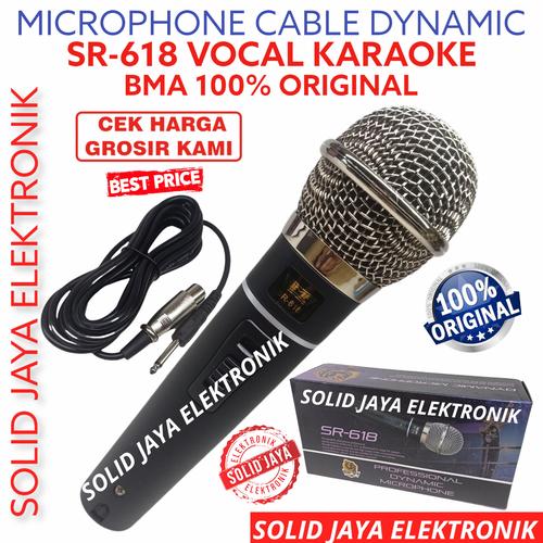 Jual MICROPHONE MIC BMA SR618 PROFESIONAL DINAMIC MIK SR-618 KARAOKE ...