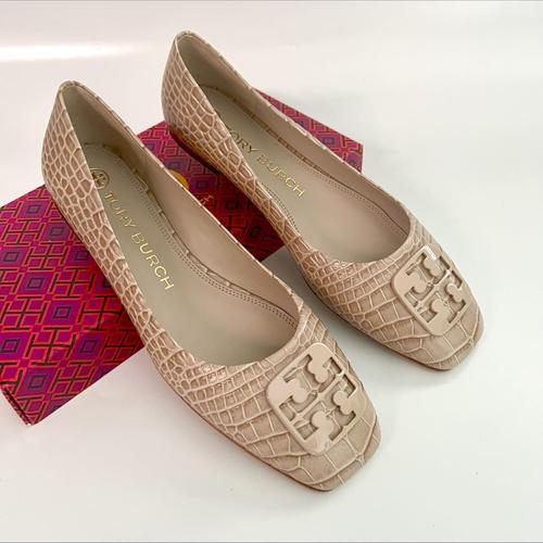 Jual Tory burch georgia ballet soft croco taupe Jakarta Selatan