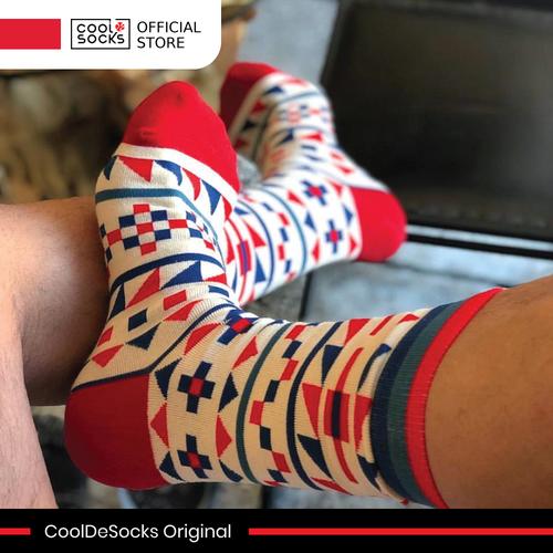 Gambar CoolDeSocks Original | Kaos Kaki Motif - Tribal Red Blue dari CoolDeSocks Official Jakarta Barat Tokopedia