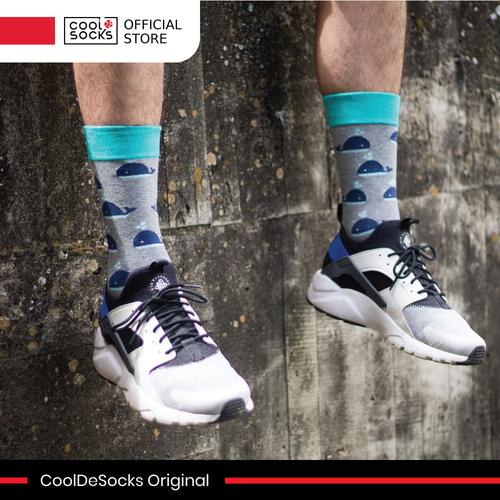 Gambar CoolDeSocks Original | Kaos Kaki Fashion - Whales - Blue Grey dari CoolDeSocks Official Jakarta Barat Tokopedia