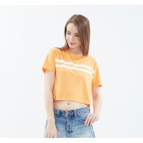 Promo Lambo G Crop Top T-shirt Strip 