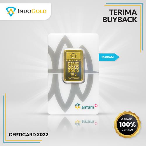 Gambar Emas Antam 10 Gram Logam Mulia Garansi Uang Kembali Include Sertifikat dari IndoGold Kota Tangerang Tokopedia