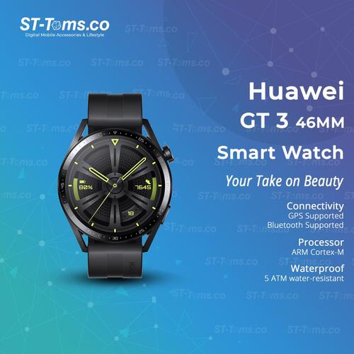 Jual Huawei Watch GT 3 / GT3 46MM Smart Watch - Black - Jakarta Utara -  ST-Toms.co | Tokopedia