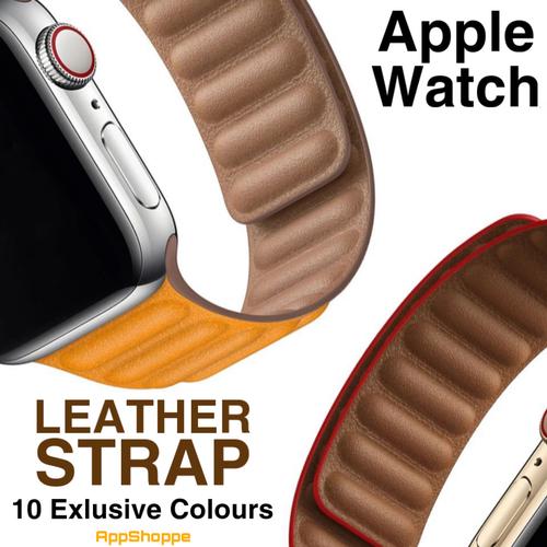 Jual Apple Watch Leather Link Strap 