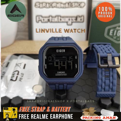 Promo Eiger Linville Jam Tangan Digital Pria Original Biru Kota