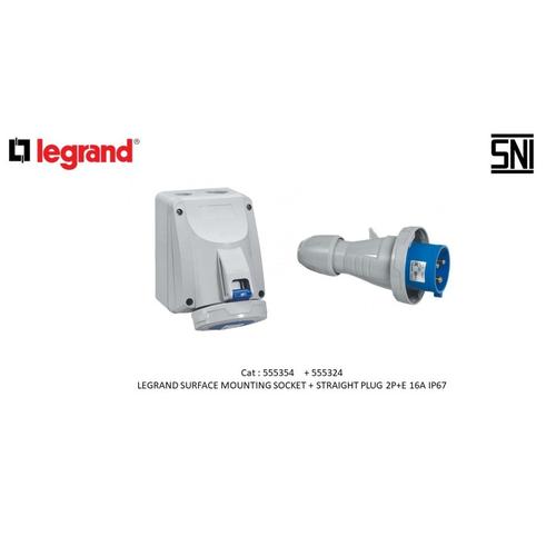 Jual LEGRAND SET SURFACE MOUNTING SOCKET 555454 + PLUG 2P+E 32A IP67 ...