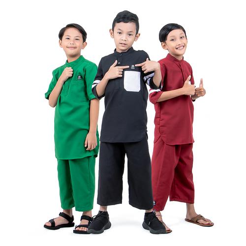 Gambar Bajuyuli Seragam TPA Ngaji / Baju Muslim Koko Anak 7 - 8 Tahun - Kombinasi Bahu, Abu-abu dari Bajuyuli Kota Cimahi Tokopedia