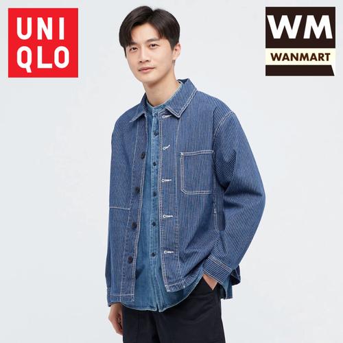 UNIQLO Men Jaket Pria Work Denim Blue 