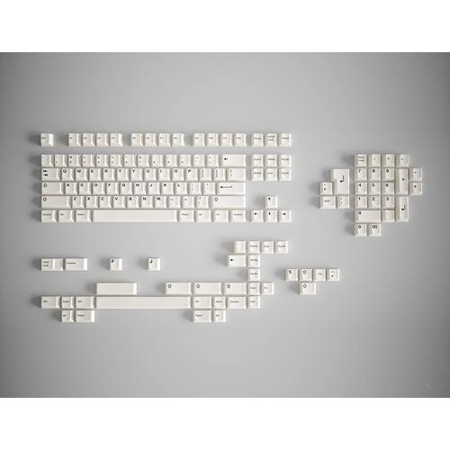 Jual CMM.Studio X Geekark PBT Black On WHite Cherry Profile Keycaps Set ...