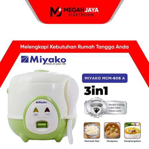 Gambar MIYAKO RICE COOKER / MAGIC COM MCM 606 / MCM-606 (0,6 LITER) - Biru dari MEGAH JAYA ELEKTRONIK Kota Bekasi Tokopedia