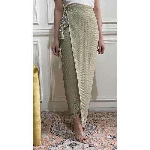 Jual MINA WRAP SKIRT - Spring Green 