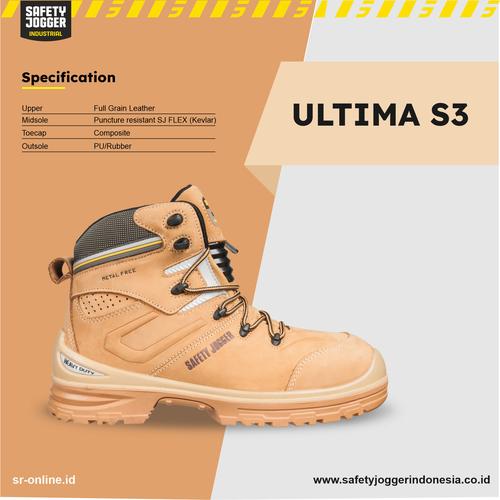 Jual Sepatu Safety Safety Jogger Ultima S3 Cokelat Muda, 43 Jakarta