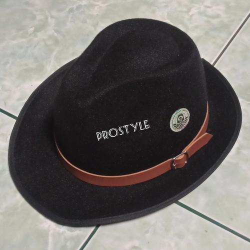 topi fedora dewasa polos - Abu-abu Muda 