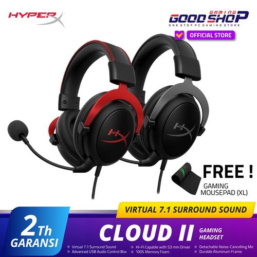 Jual HyperX Cloud 2 Grey Black Gaming Headset - Gunmetal Grey - Jakarta  Pusat - Goodgamingshop | Tokopedia