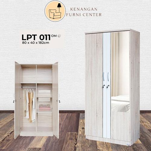 Gambar Lemari Pakaian 2 pintu kaca Lunar LPT 011 - Lemari Pakaian Minimalis dari KENANGAN FURNI CENTER Jakarta Timur Tokopedia