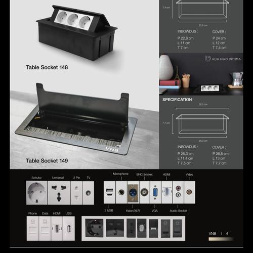 Gambar Multimedia Outlet u/ Floor socket & Table socket VNB - HDMI dari Klik hiro optima undefined Tokopedia